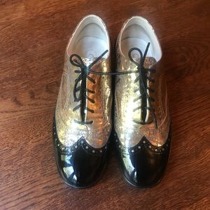 Chanel Gold & Black Oxford